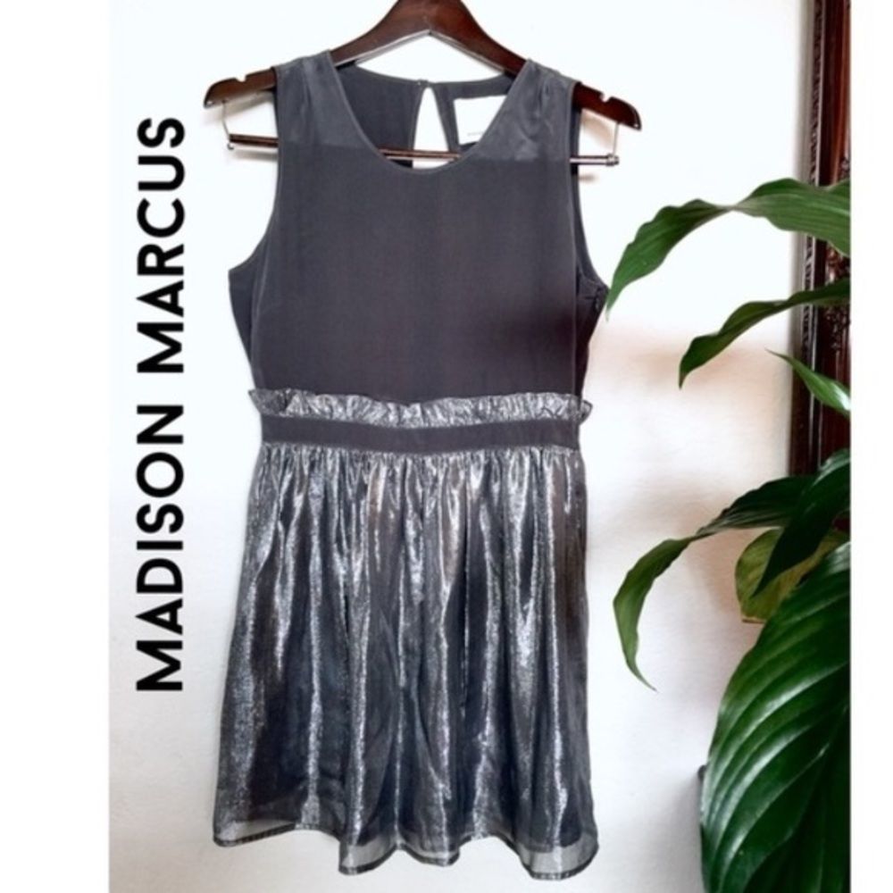 Madison Marcus Metallic Shimmer Dress Sz M